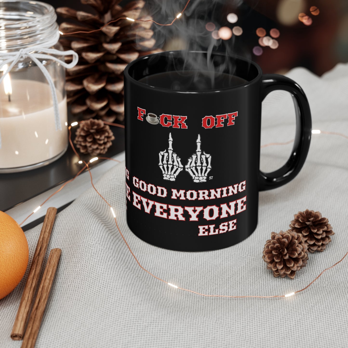 Cuddle with Your Coffee or Tea and Get Some Peace 11oz  Black Mug