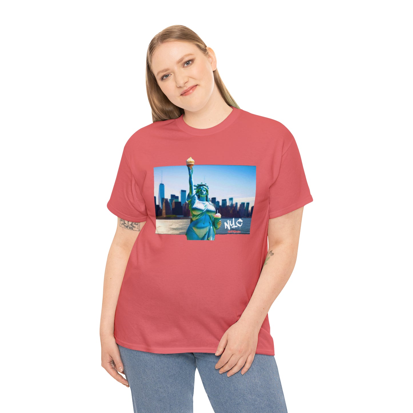 Thicc n Lovely Lady Liberty  ❤️ NYC  Cotton Tee