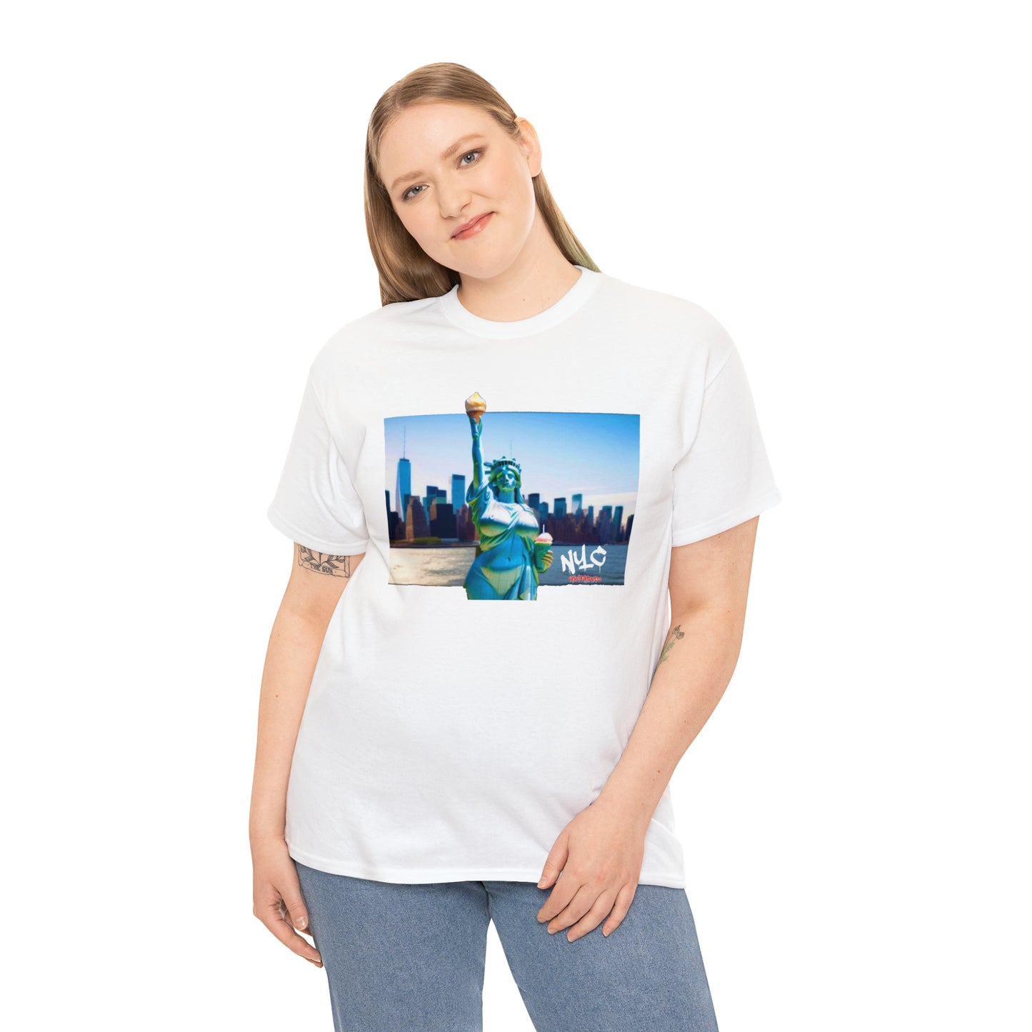 Thicc n Lovely Lady Liberty  ❤️ NYC  Cotton Tee