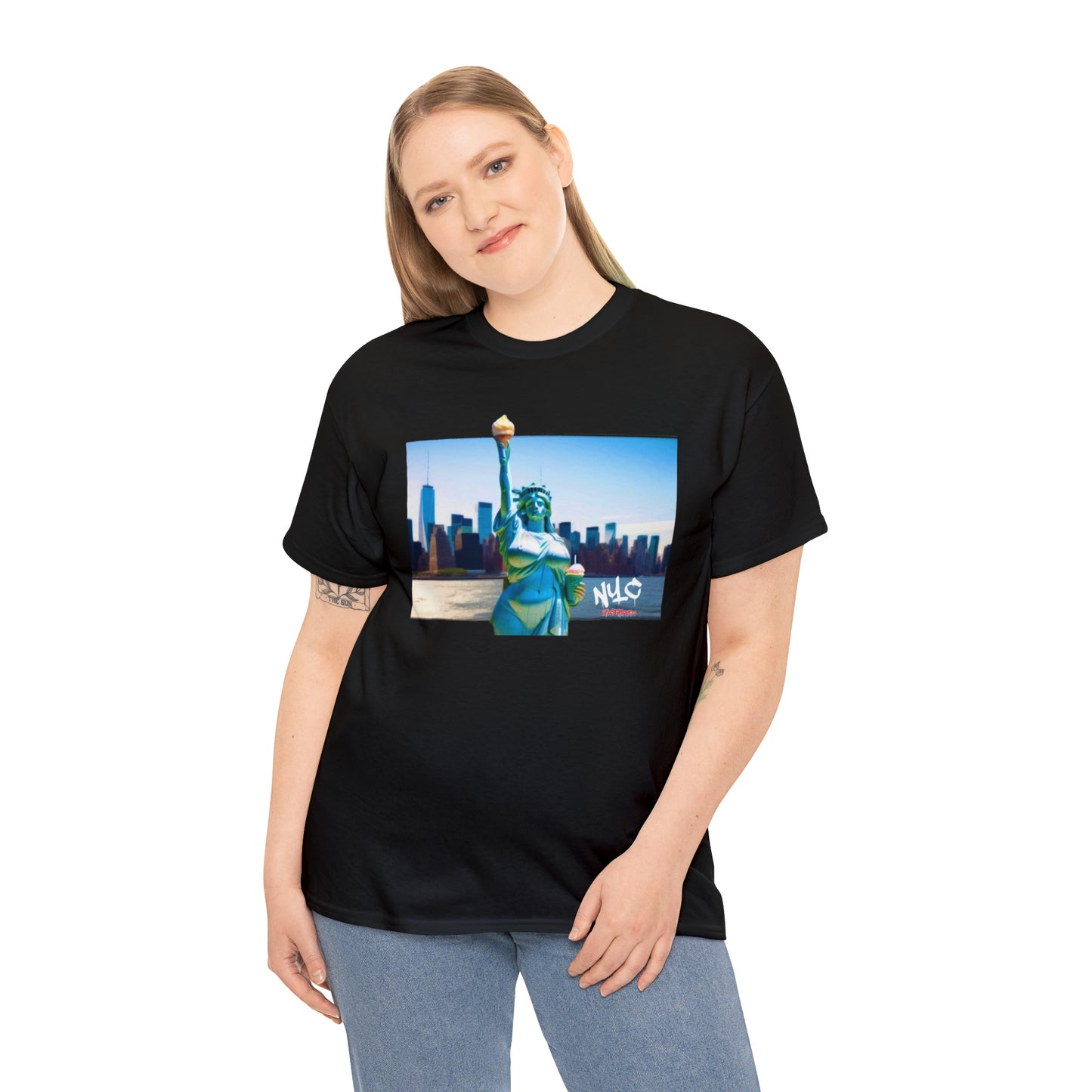 Thicc n Lovely Lady Liberty  ❤️ NYC  Cotton Tee