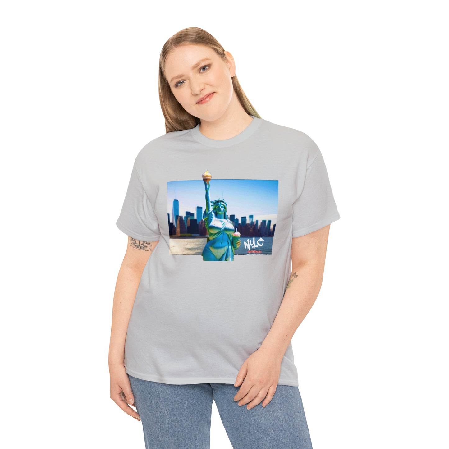 Thicc n Lovely Lady Liberty  ❤️ NYC  Cotton Tee