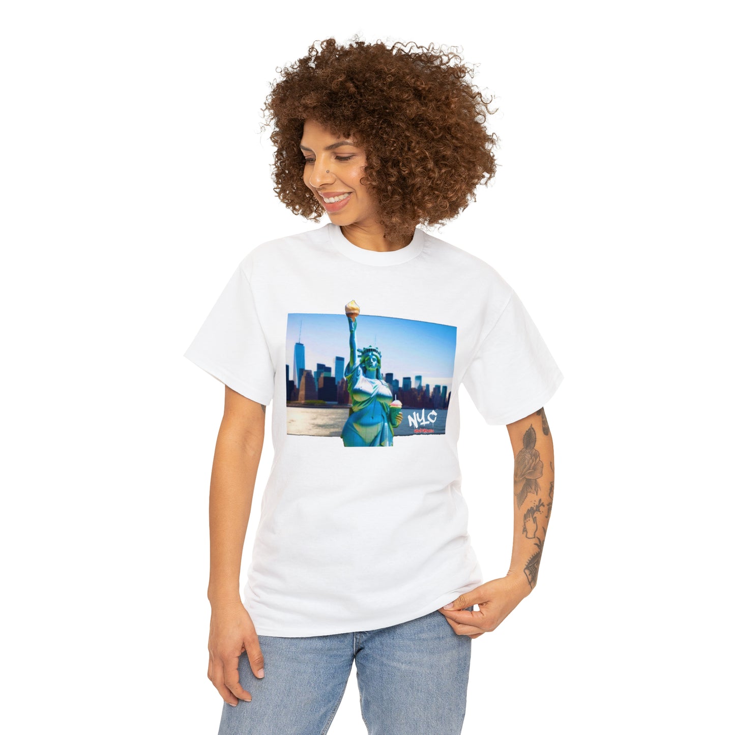 Thicc n Lovely Lady Liberty  ❤️ NYC  Cotton Tee